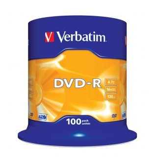 DVD-R 16x Verbatim "Matt Silver Azo" Cake 100 pcs